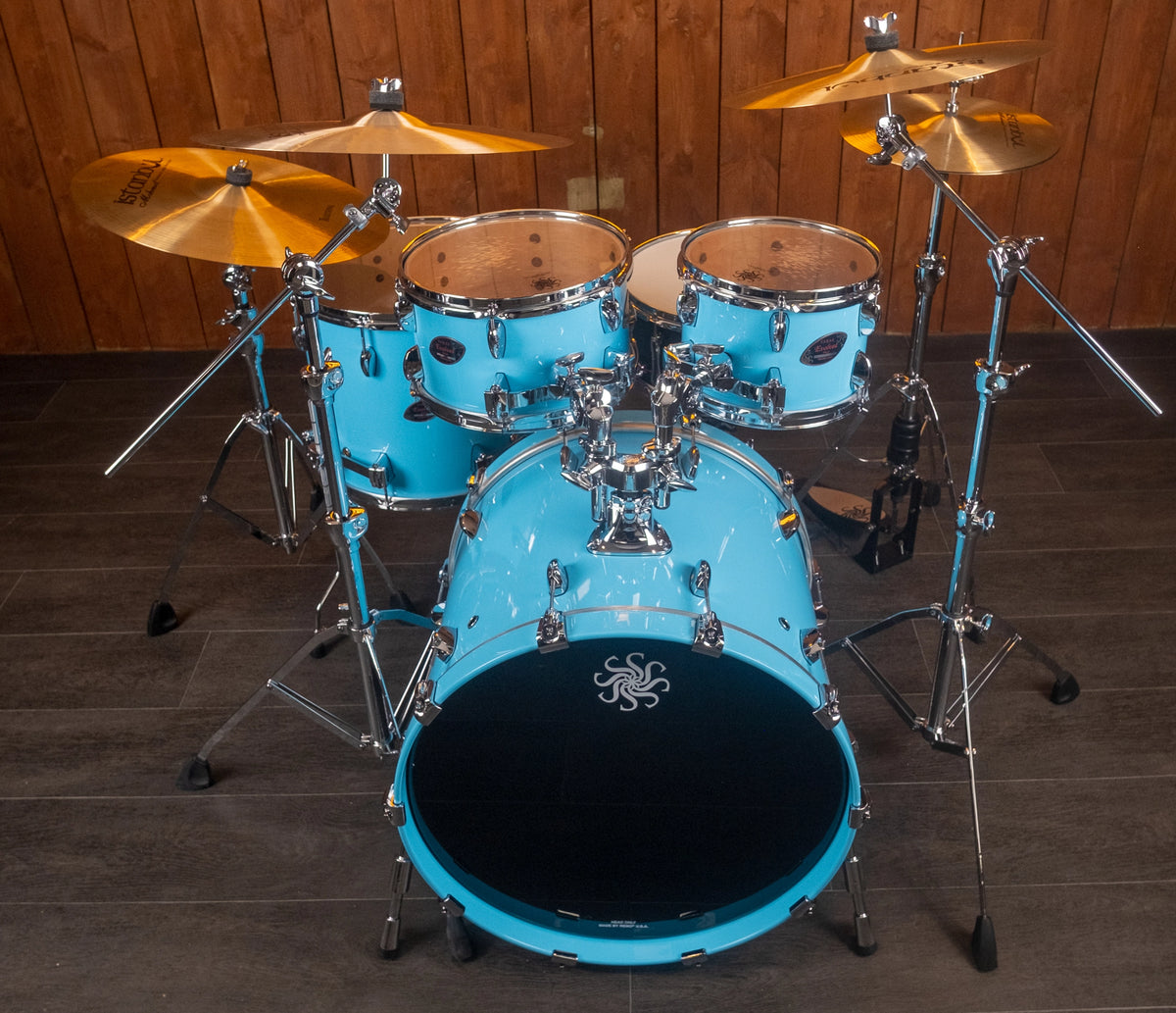 Sakae Evolved Gen2 22-inch Sonic Blue shell pack – high-angle view
