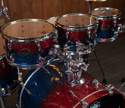 Sakae Evolved Gen2 rack toms and 22-inch bass drum – overhead detail