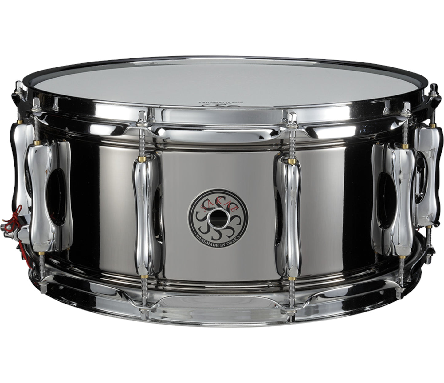 Sakae MIJ 13" x 6.5" Brass Snare Drum In Black Powder Coating