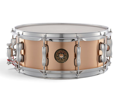 Sakae MIJ 14" x 5.5" Cast Phosphor Bronze Snare Drum – front view