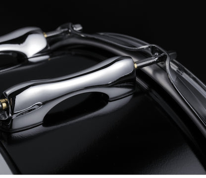 Sakae MIJ Matte Black steel snare drum – lug and shell detail
