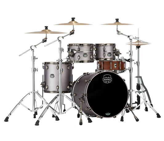 Mapex Saturn Evolution Fusion Birch 4-Piece Shell Pack in Gun Metal Grey