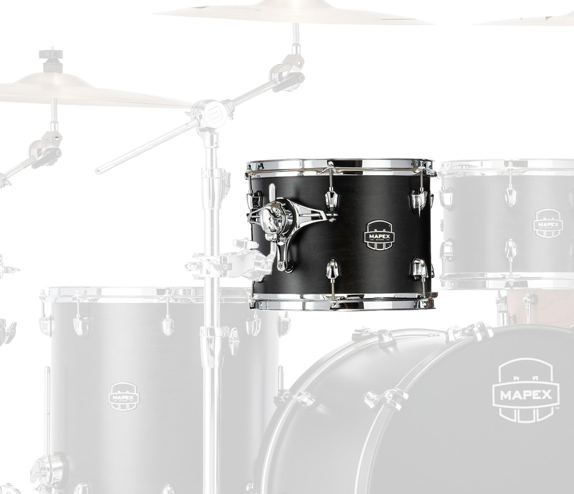 Mapex Saturn Classic 12" x 9" Tom In Transparent Satin Black