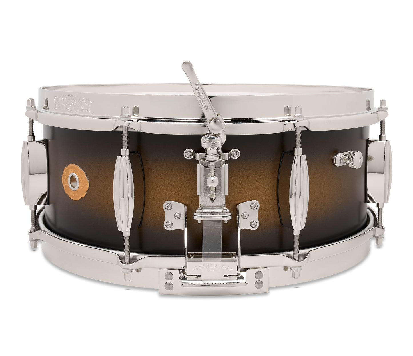 Slingerland Radio King 14" x 5.5" Snare Drum In Black and Gold Lacquer