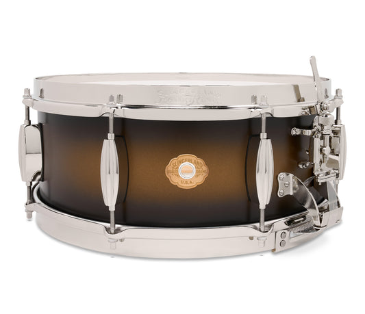 Slingerland Radio King 14" x 5.5" Snare Drum In Black and Gold Lacquer