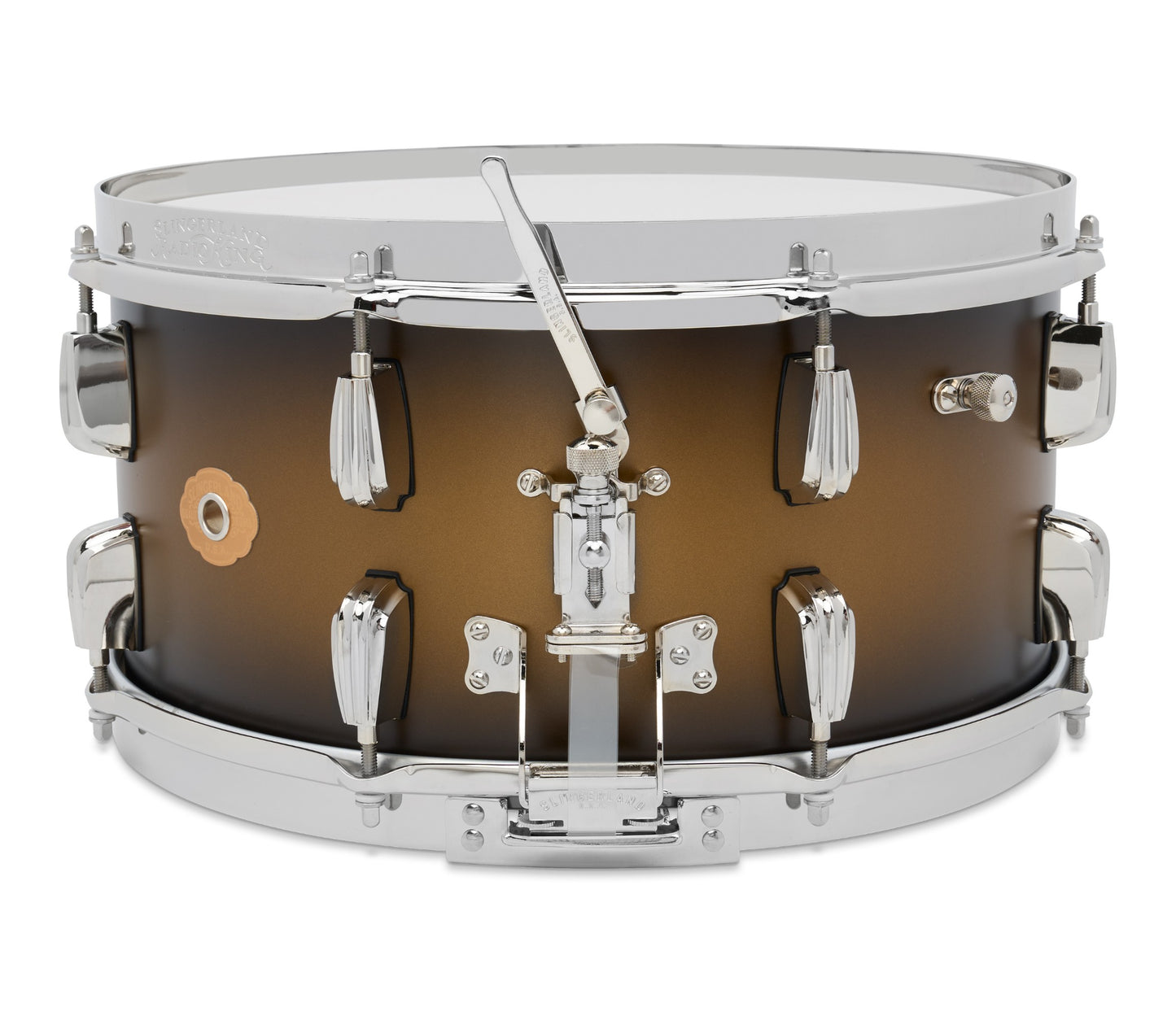 Slingerland Radio King 14" x 7" Snare Drum In Black and Gold Lacquer