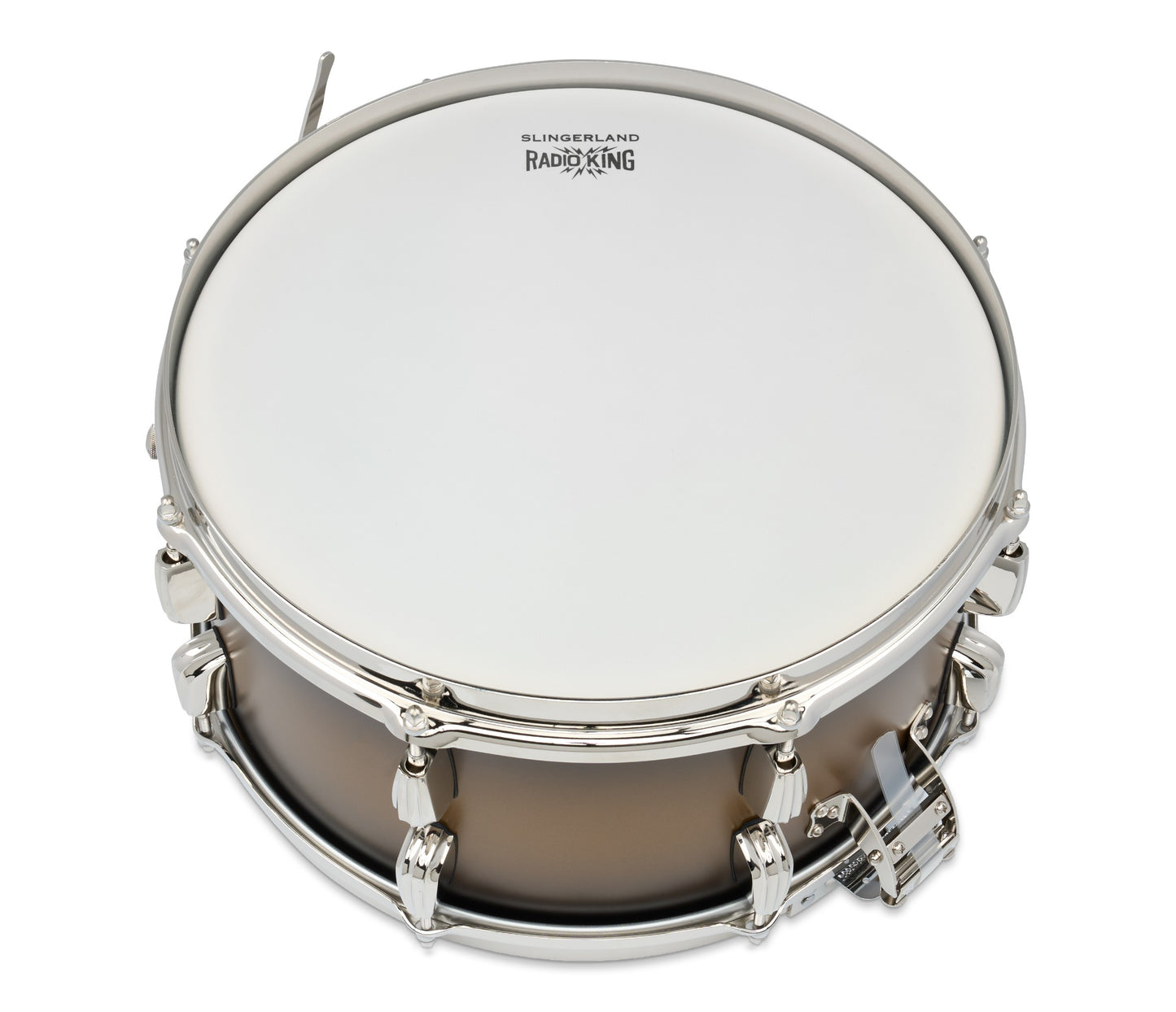 Slingerland Radio King 14" x 7" Snare Drum In Black and Gold Lacquer