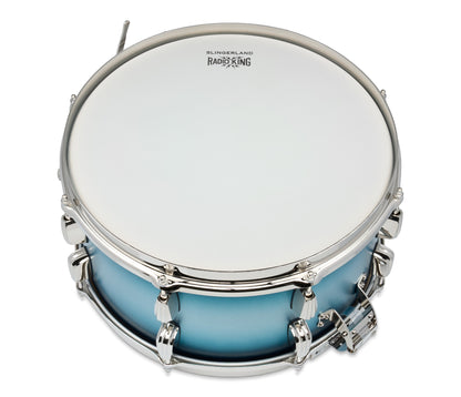 Slingerland Radio King 14" x 7" Snare Drum In Blue and Silver Lacquer