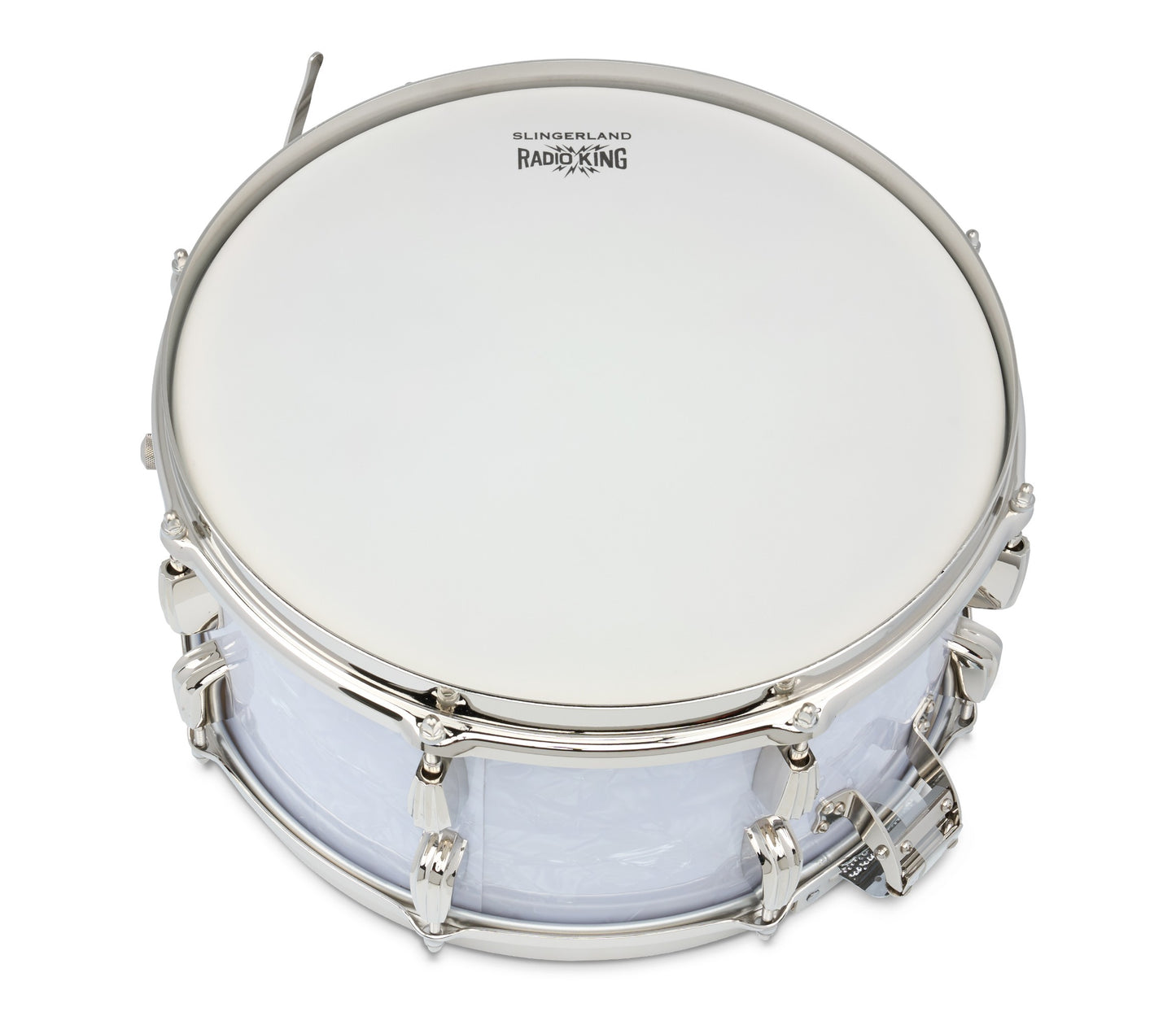 Slingerland Radio King 14" x 7" Snare Drum In White Marine Pearl top head