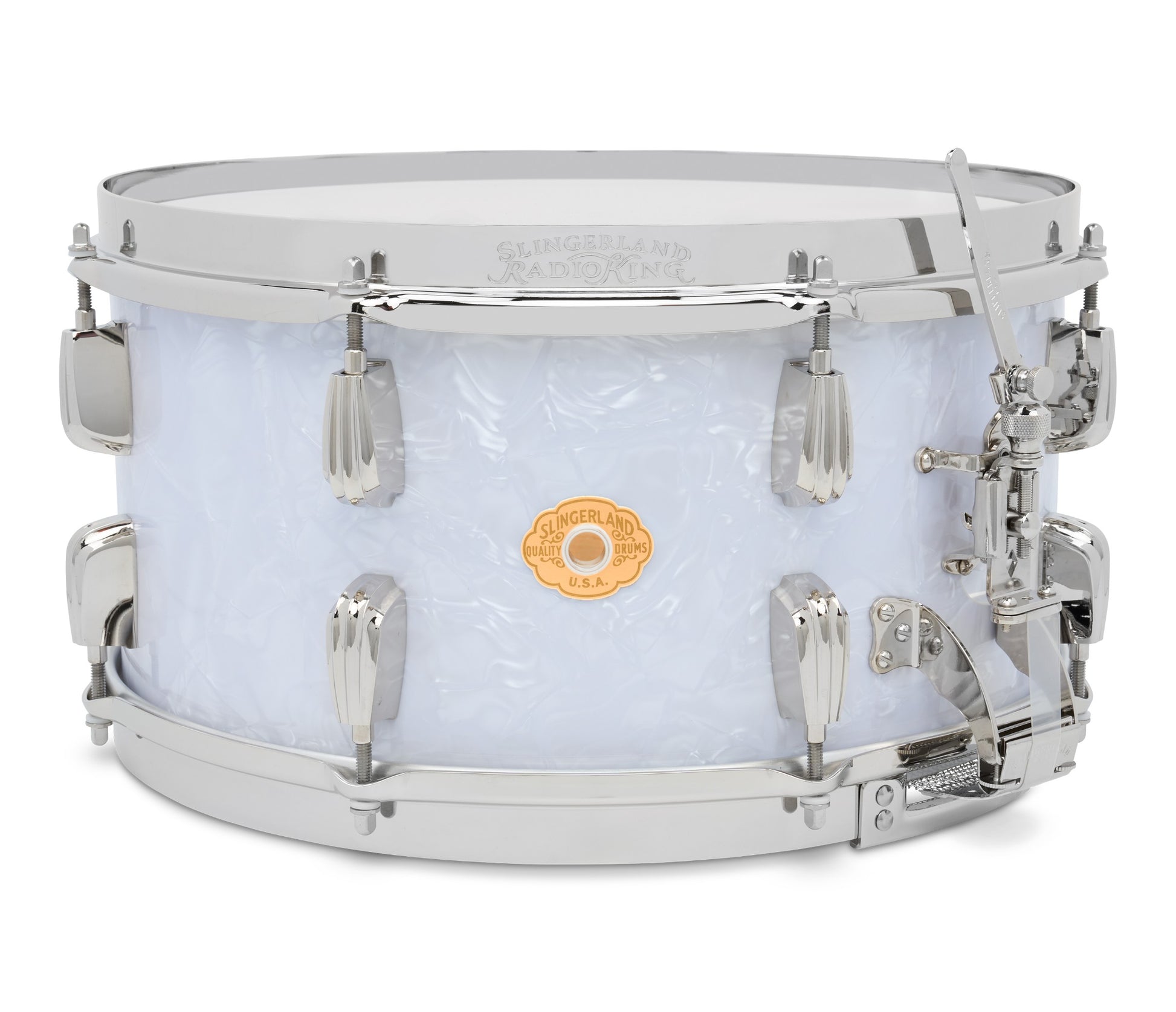 Slingerland Radio King 14" x 7" Snare Drum In White Marine Pearl