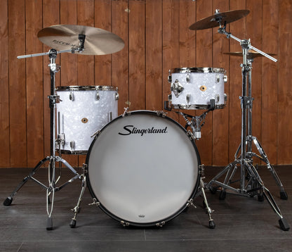 Slingerland Radio King 22" 3-Piece Shell Pack in White Marine Pearl 22/13/16