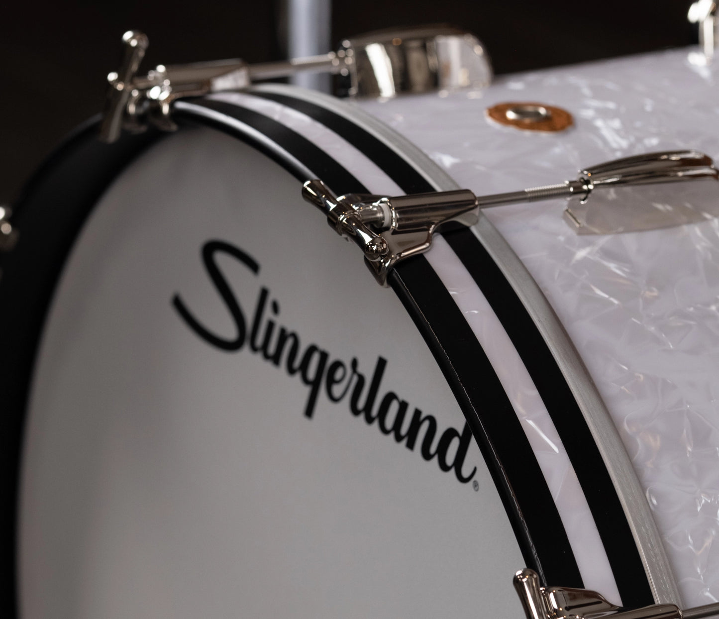 Slingerland Radio King 22" 3-Piece Shell Pack in White Marine Pearl 22/13/16