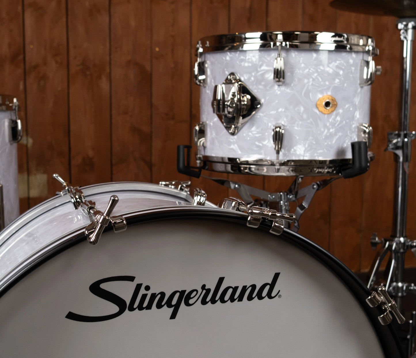 Slingerland Radio King 22" 3-Piece Shell Pack in White Marine Pearl 22/13/16