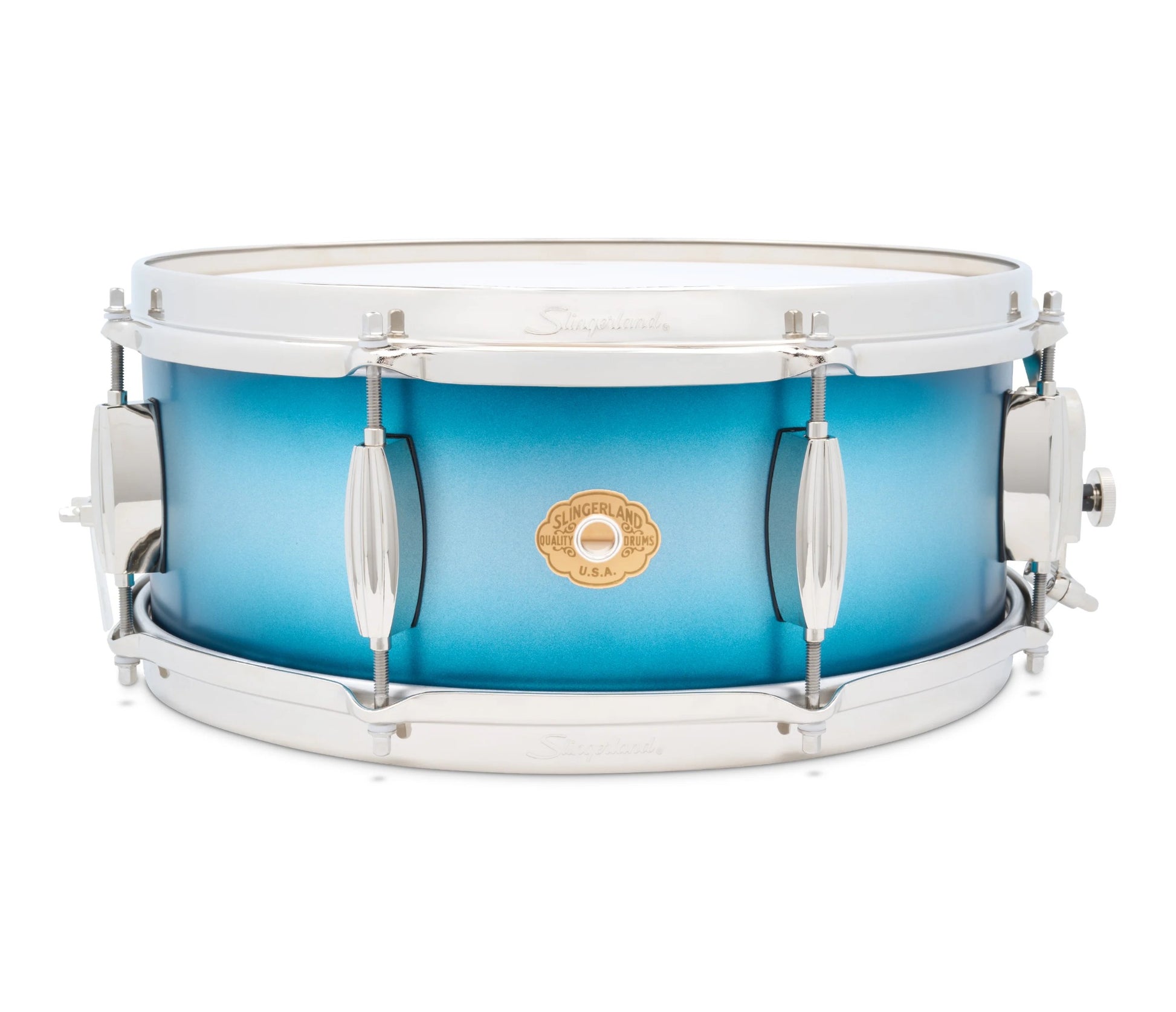 Slingerland Radio King Artist 14" x 5.5" Snare Drum in Blue and Silver Lacquer