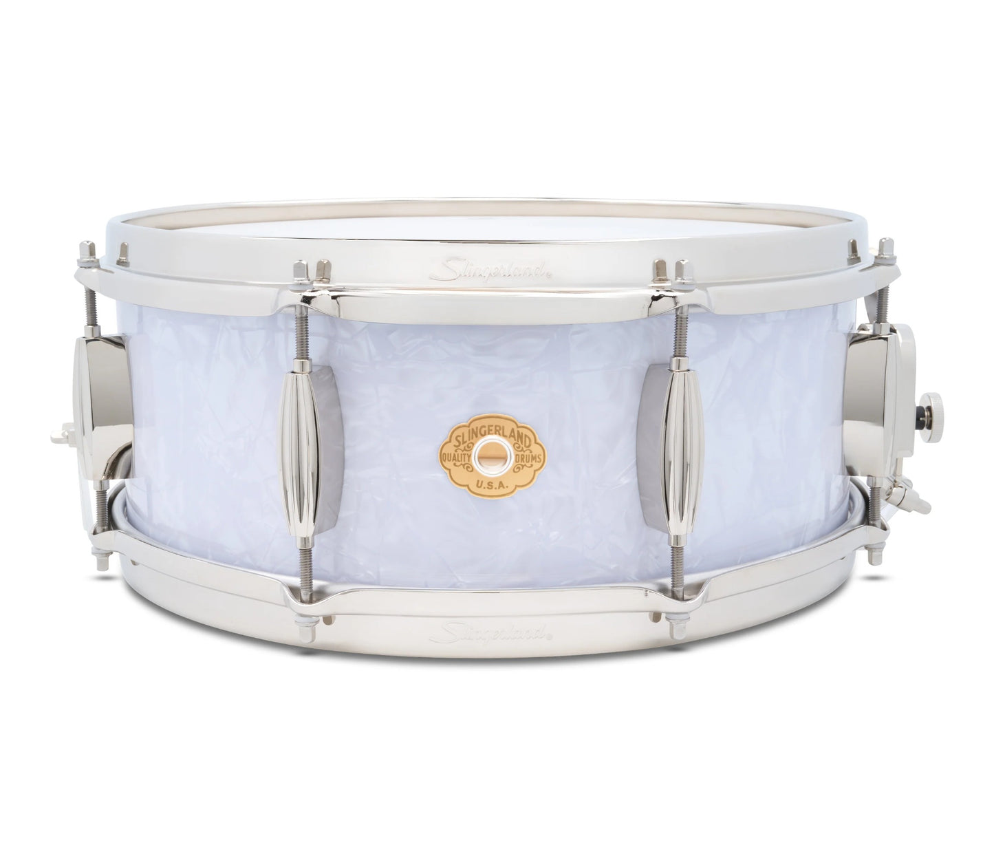 Slingerland Radio King Artist 14" x 5.5" Snare Drum in White Marine Pearl
