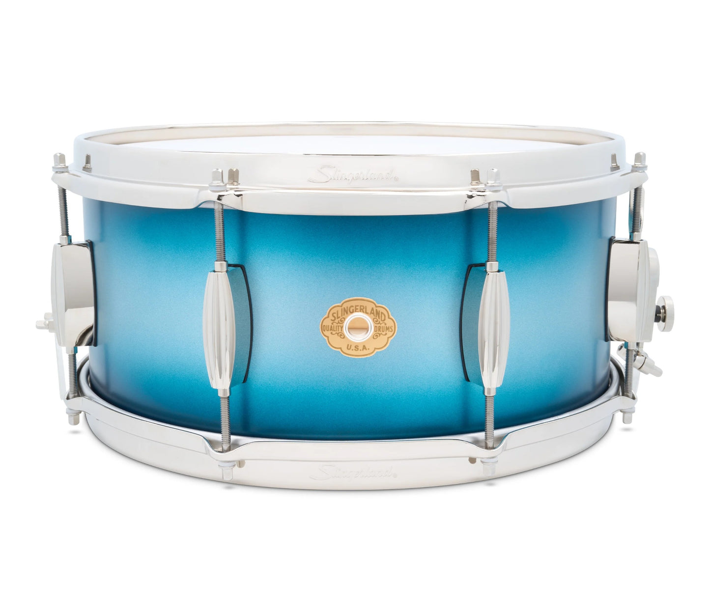 Slingerland Radio King Artist 14" x 6.5" Snare Drum in Blue and Silver Lacquer