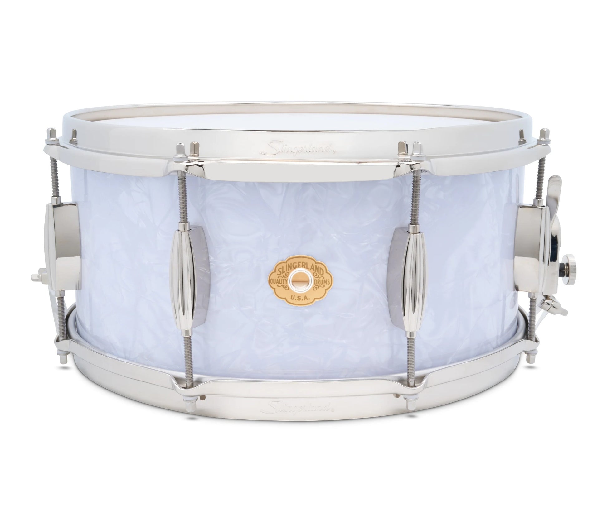 Slingerland Radio King Artist 14" x 6.5" Snare Drum in White Marine Pearl