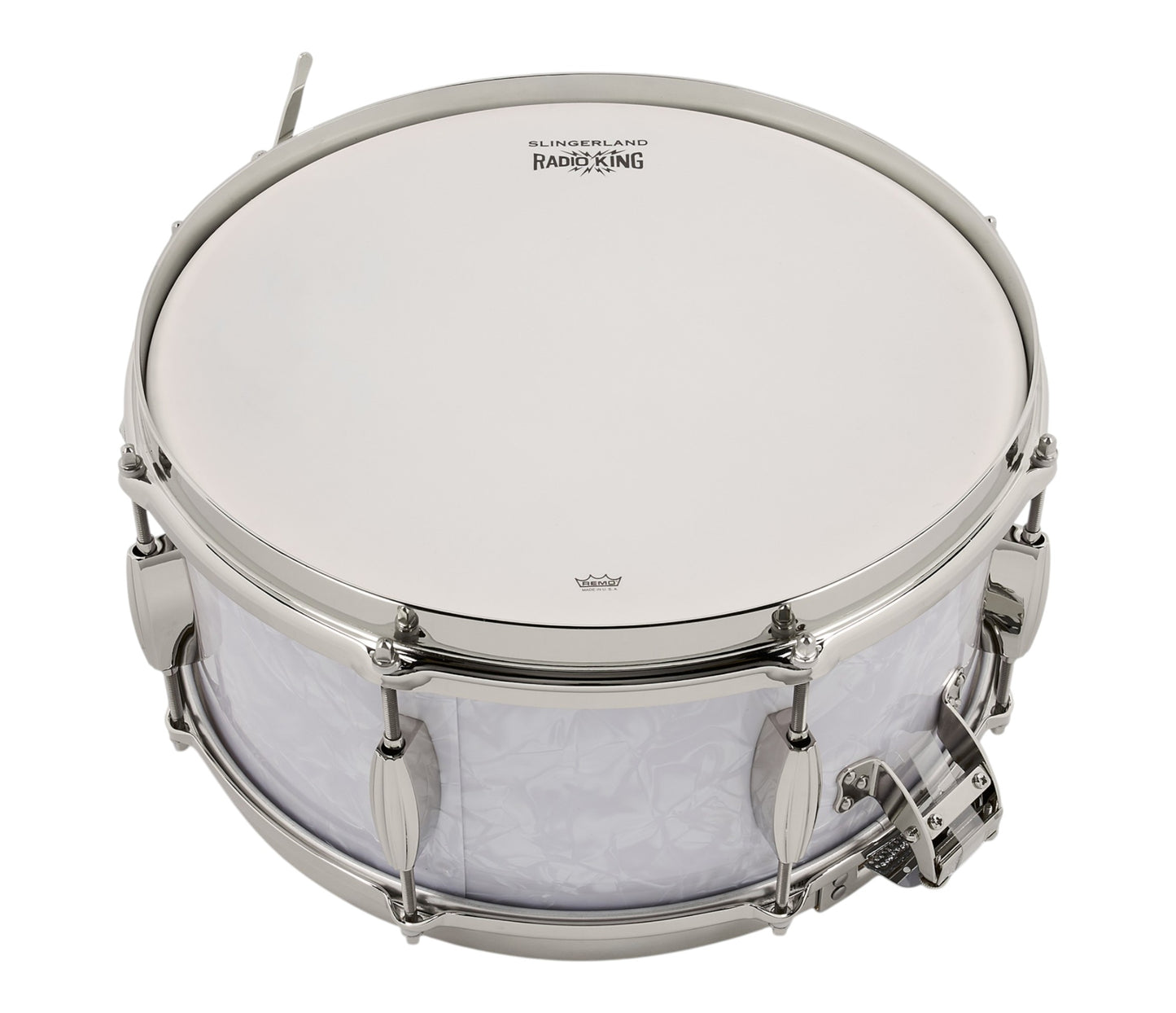 Slingerland Radio King 'Gene Krupa' 14" x 6.5" Snare Drum in White Marine Pearl