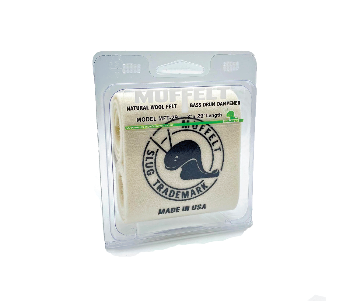Slug - Bass Drum Muffelt 3" x 29" Natural Wool