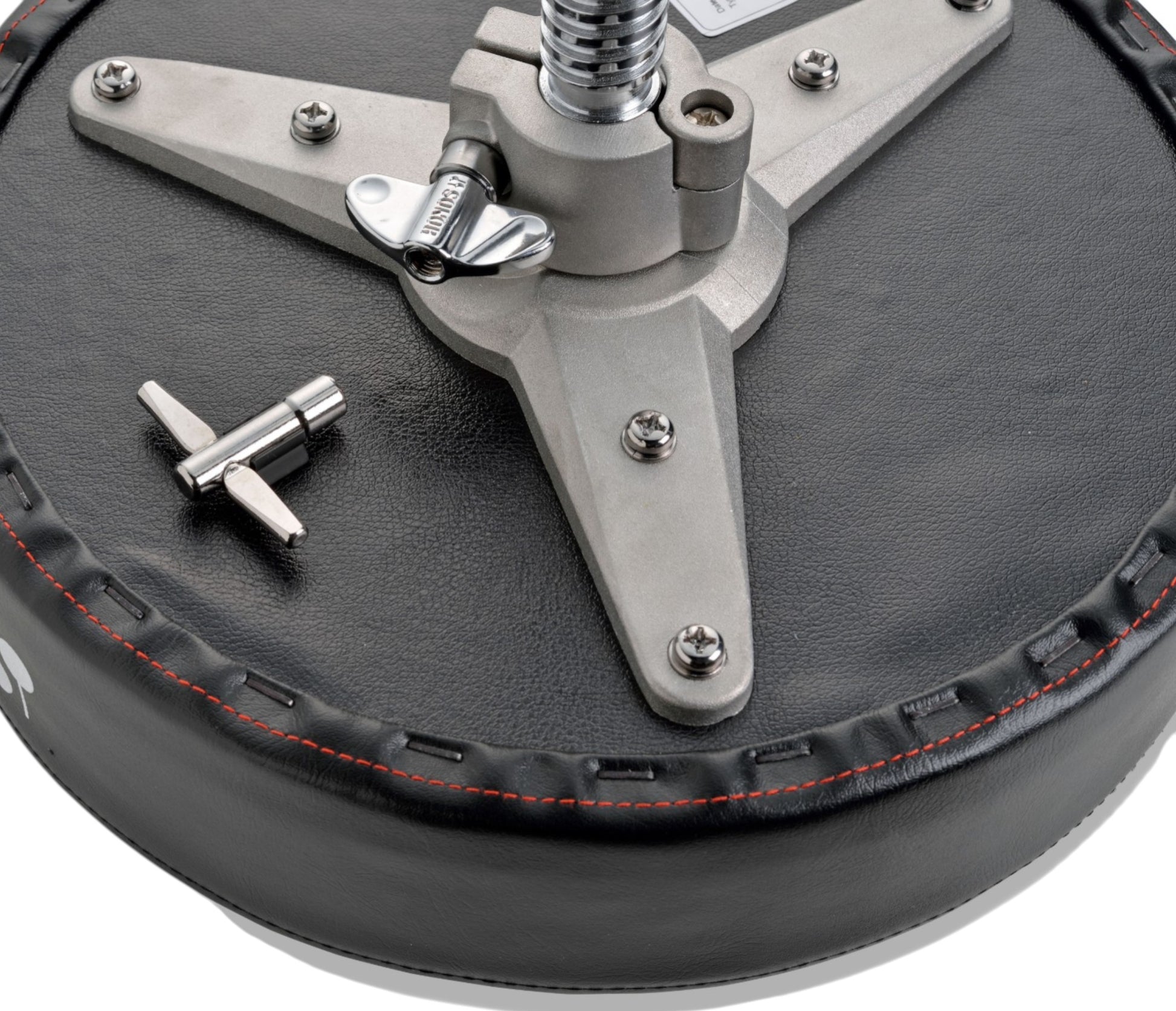 Sonor 4000 Series Drum Throne underside of stool with drum key