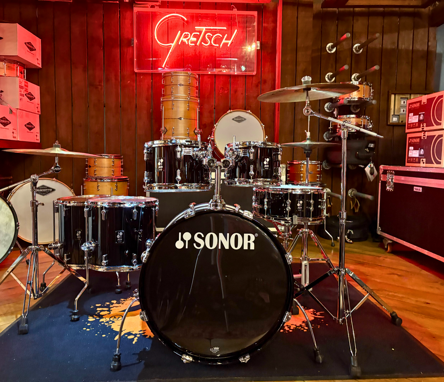 Sonor AQ1 Stage Set 5-Piece Shell Pack in Piano Black