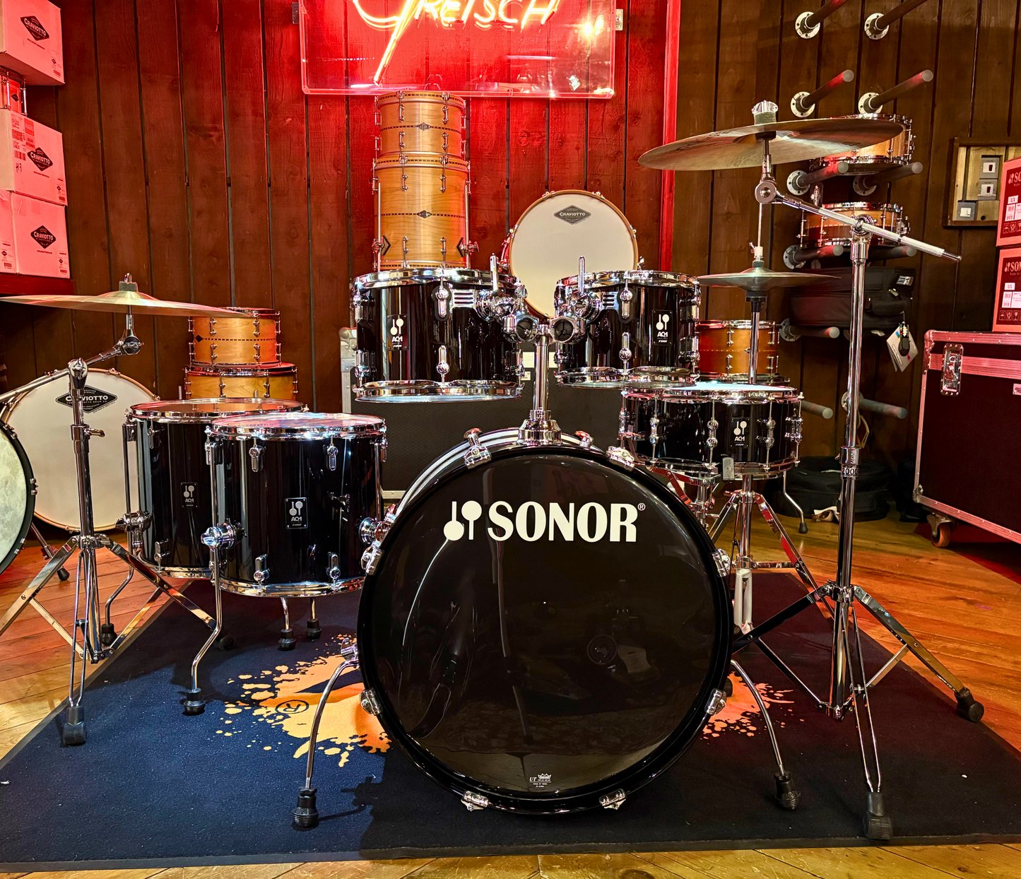 Sonor AQ1 Stage Set 5-Piece Shell Pack in Piano Black