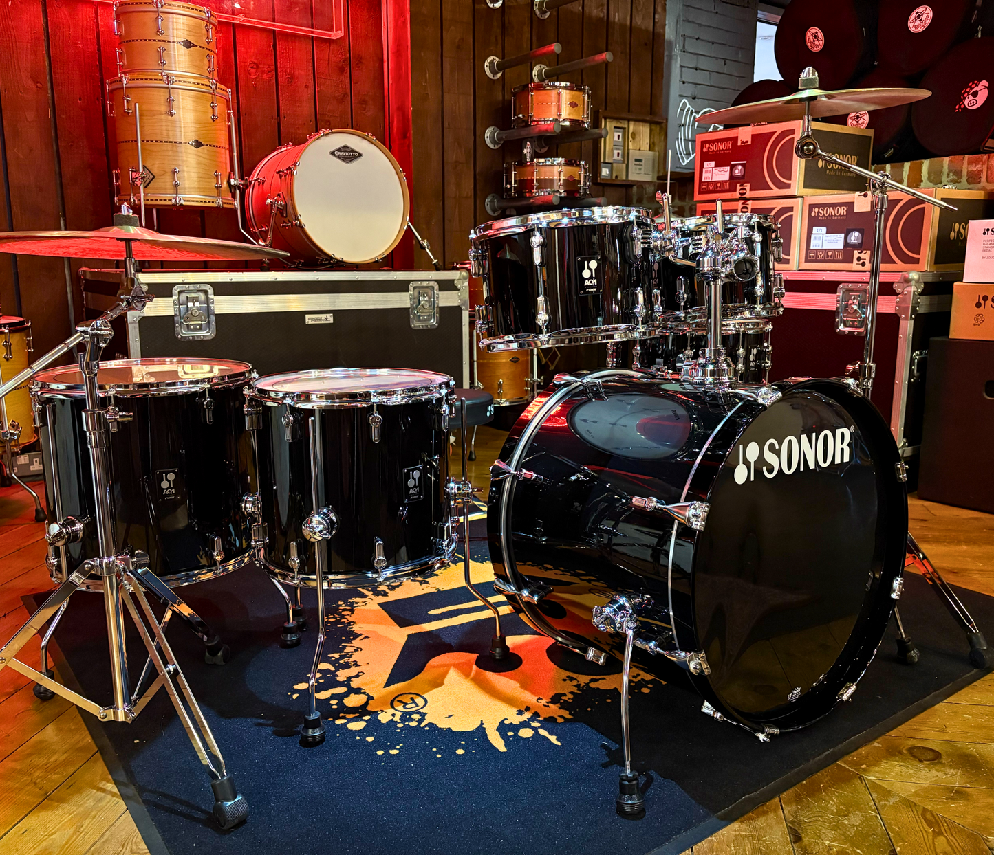 Sonor AQ1 Stage Set 5-Piece Shell Pack in Piano Black