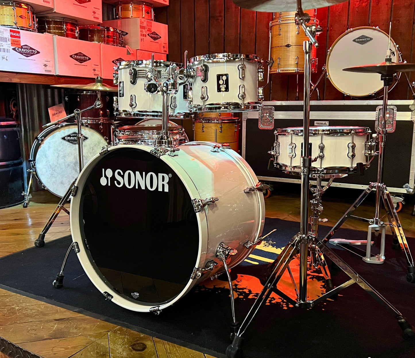 Sonor AQ1 Stage Set 5-Piece Shell Pack in Piano White