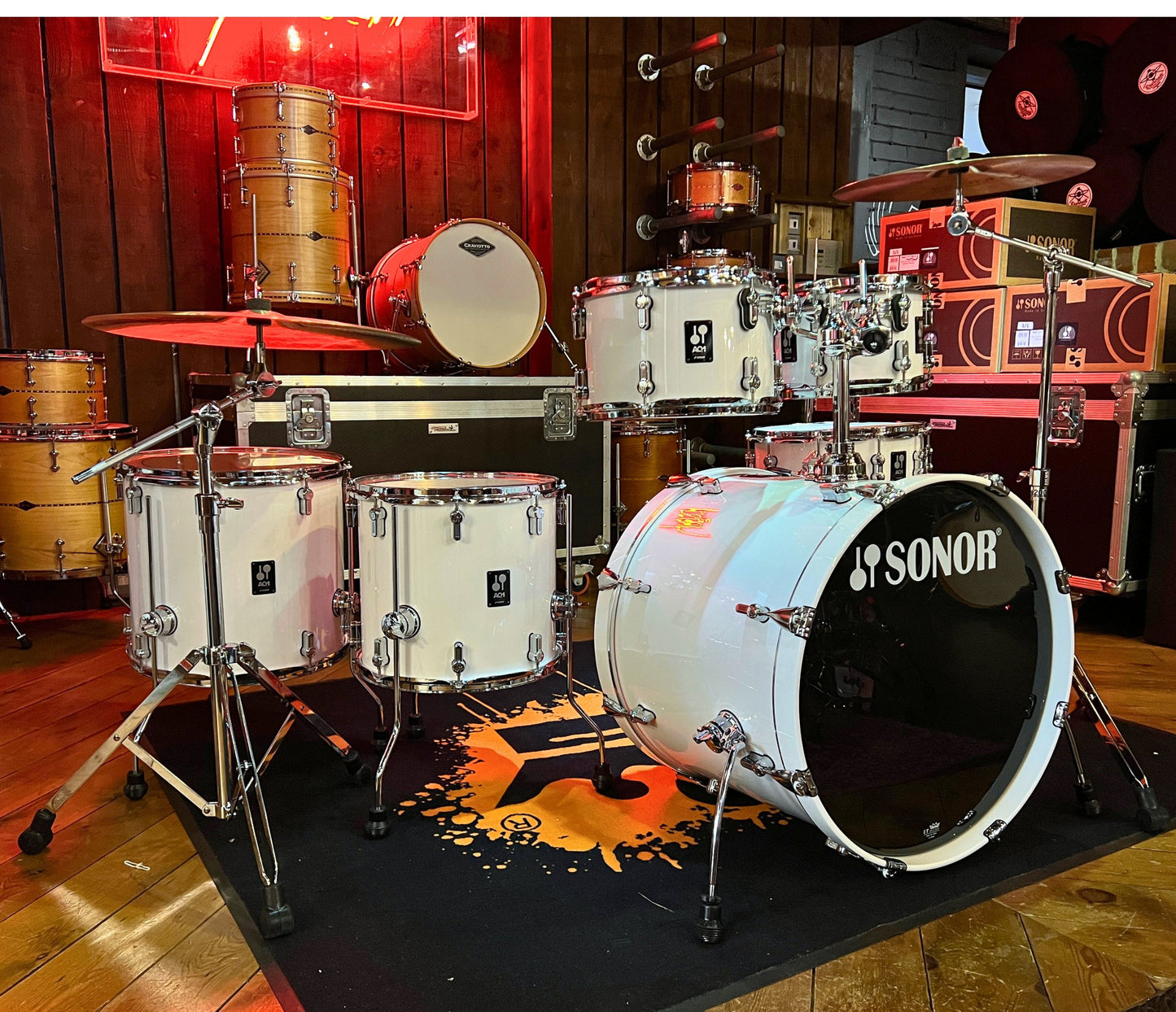 Sonor AQ1 Stage Set 5-Piece Shell Pack in Piano White