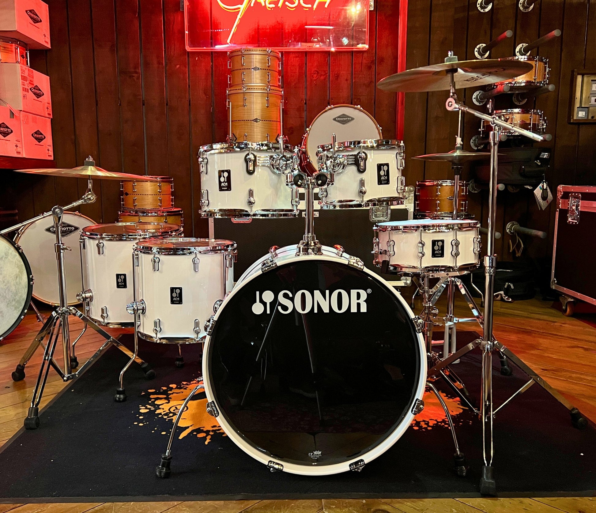 Sonor AQ1 Stage Set 5-Piece Shell Pack in Piano White