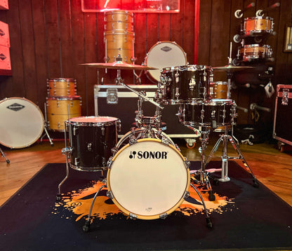 Sonor AQX Jungle 3-Piece Shell Pack with Snare in Black Midnight Sparkle