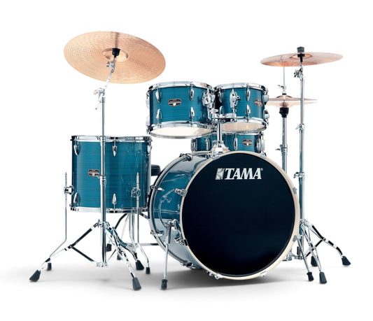 TAMA Imperialstar 22" 5-Piece Drum Kit in Hairline Blue with Hardware