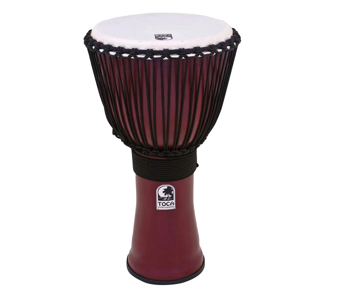 Toca Freestyle II 10" Rope Tuned Djembe in Dark Red