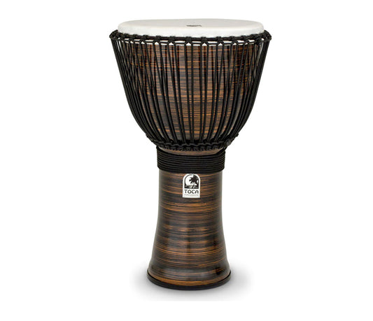 Toca Freestyle II 14" Rope Tuned Djembe in Spun Copper with Bag