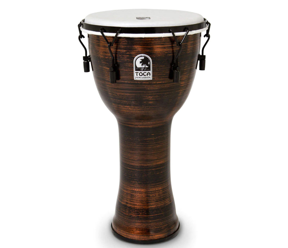 Toca Freestyle II 14" Mechanically Tuned Djembe in Spun Copper with Bag