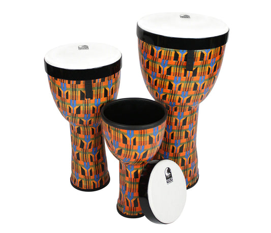 Toca Freestyle II 3-piece Nesting Drum Set in Kente Cloth