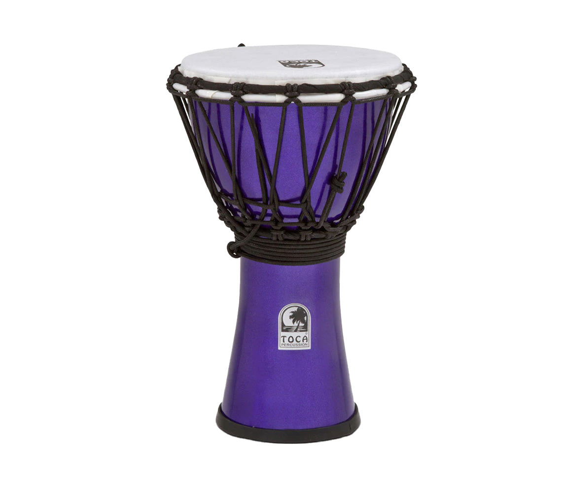 Toca Freestyle Coloursound 7" Rope Tuned Djembe in Metallic Indigo