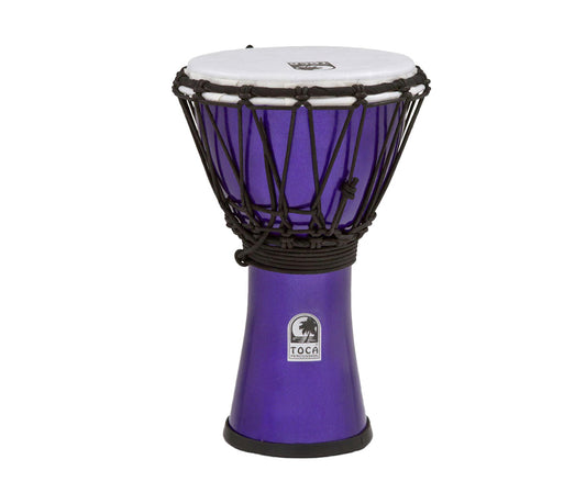 Toca Freestyle Coloursound 7" Rope Tuned Djembe in Metallic Indigo