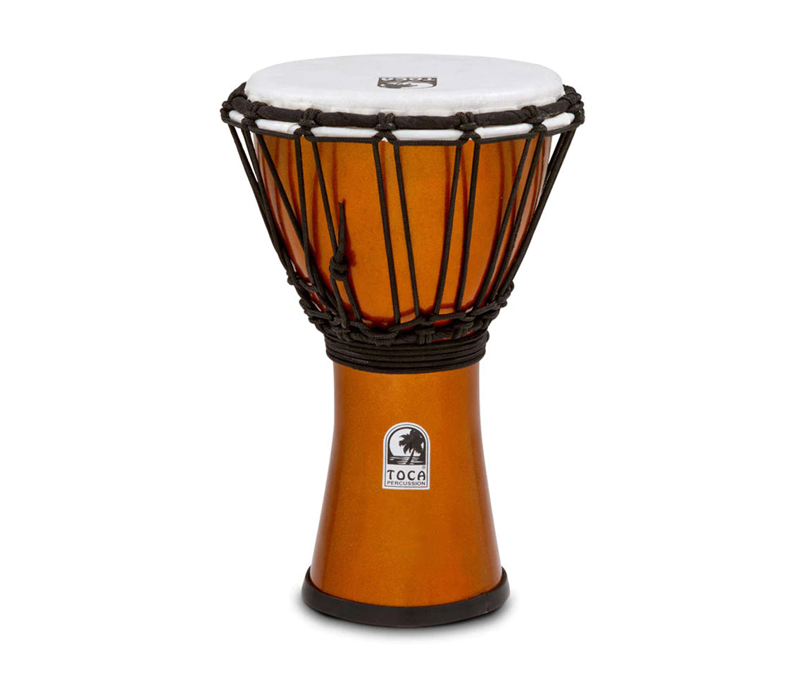 Toca Freestyle Coloursound 7" Rope Tuned Djembe in Metallic Orange
