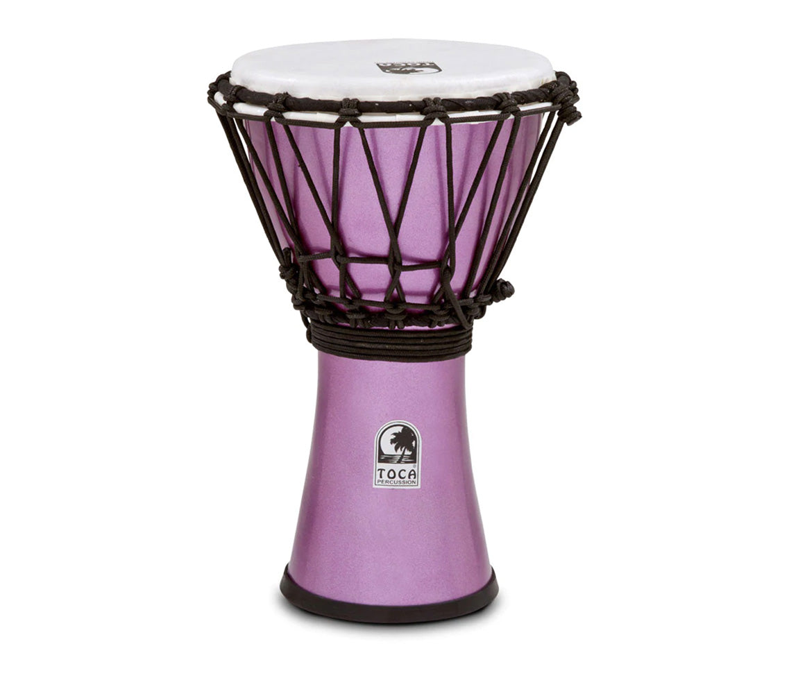 Toca Freestyle Coloursound 7" Rope Tuned Djembe in Metallic Violet