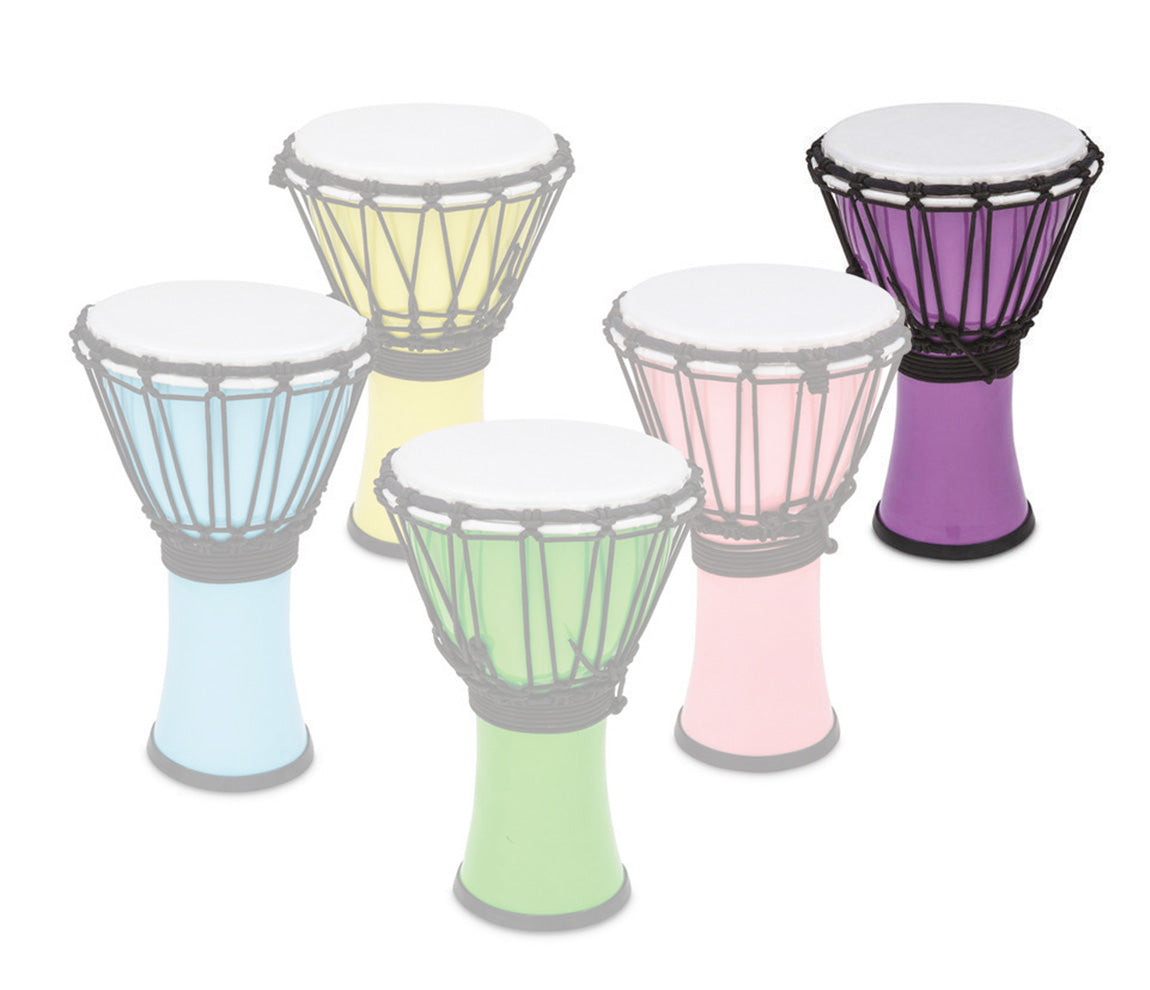 Toca Freestyle Coloursound 7" Rope Tuned Djembe in Pastel Purple