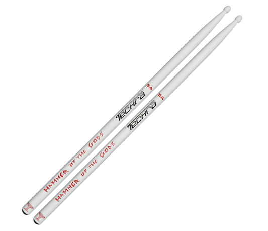 Techra Hammers Of The Gods White 5A Drumsticks
