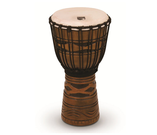 Toca Origins 10" Roped Tuned Djembe in African Mask