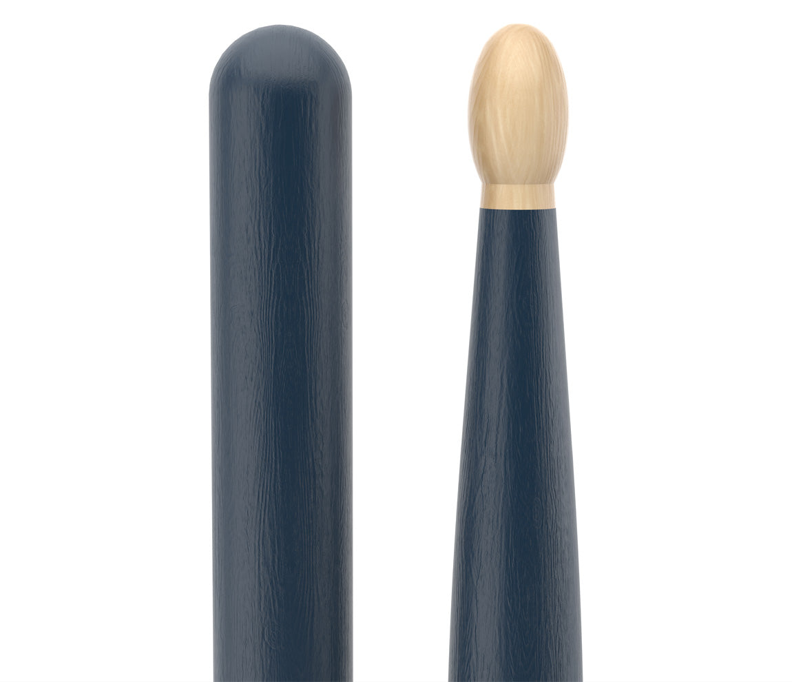 ProMark Classic Forward 5B Painted Blue Hickory Drumstick, Oval Wood Tip