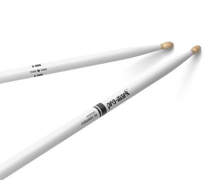 ProMark Classic Forward 5B Painted White Hickory Drumstick, Oval Wood Tip