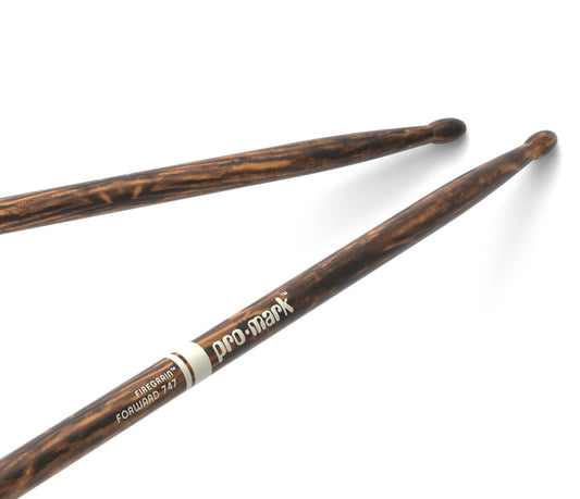 ProMark Classic Forward 747 FireGrain Hickory Drumstick, Oval Wood Tip