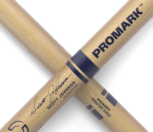 ProMark Scott Johnson Scooter Hickory Drumstick, Wood Tip