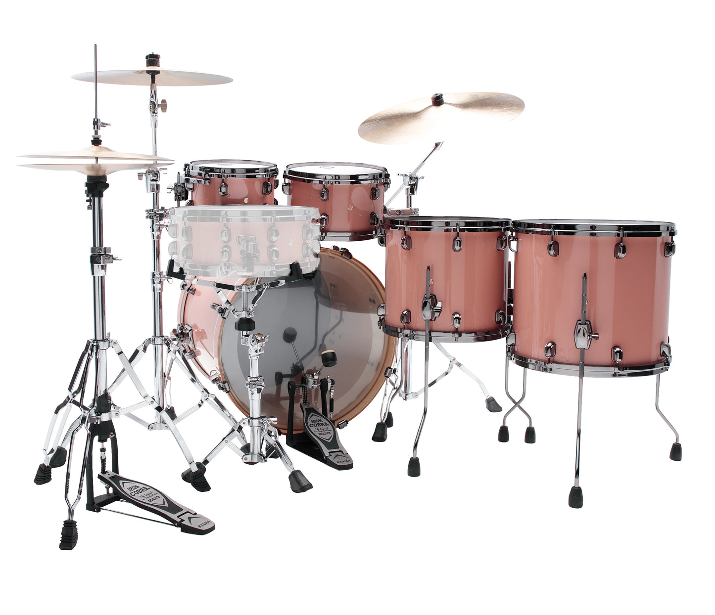 Tama Starclassic Performer 22" 5-Piece Shell Pack in Dusty Rose Rear View