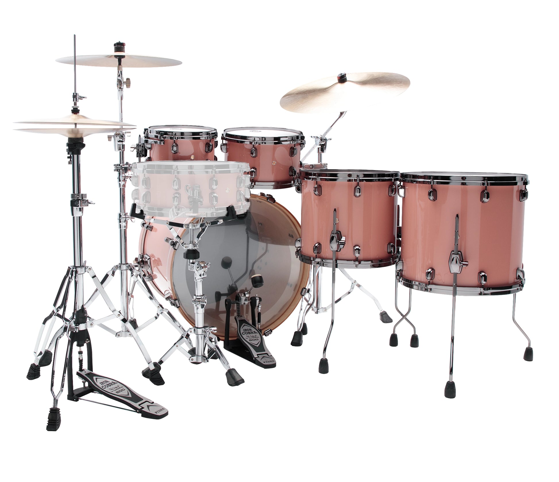 Tama Starclassic Performer 22" 5-Piece Shell Pack in Dusty Rose Rear View
