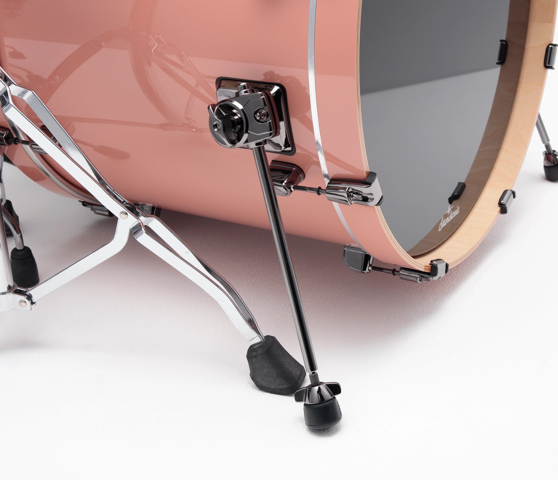 Tama Starclassic Performer 22" 5-Piece Shell Pack in Dusty Rose bass drum legs